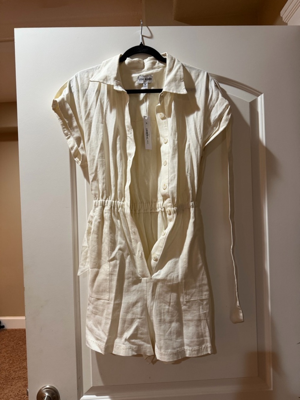 Steve Madden Cream Button-Front Shirt